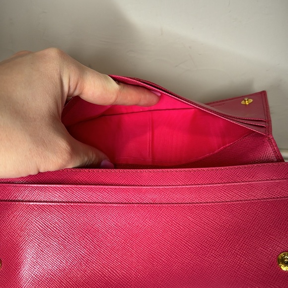 PRADA Saffiano Leather Continental Wallet - Picture 10 of 11
